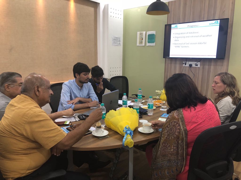 Meeting with IFPRI delegate Dr. Berber Kramer at the BKC WeatherSys office, Noida Sector 142.