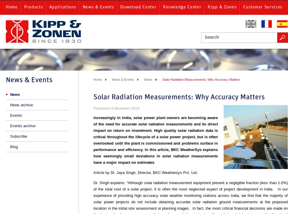 Solar Radiation Measurements: Why Accuracy Matters